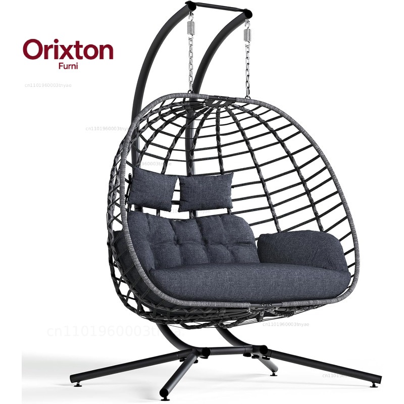 Hanging Egg Chair - Подвесное кресло-кокон для двоих с подставкой,