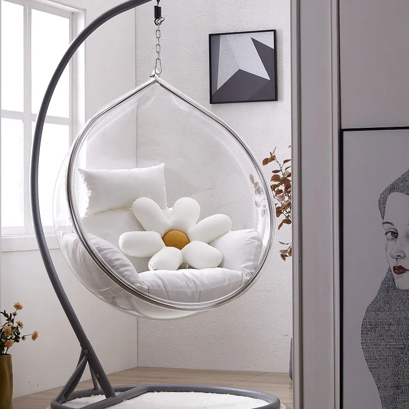 Hanging Egg Chair - Премиум-кресло-качели для дома, прозрачное, минималистичное, металлическое,