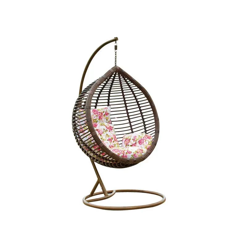 Hanging Egg Chair - Современное уличное подвесное кресло-кокон с подставкой,