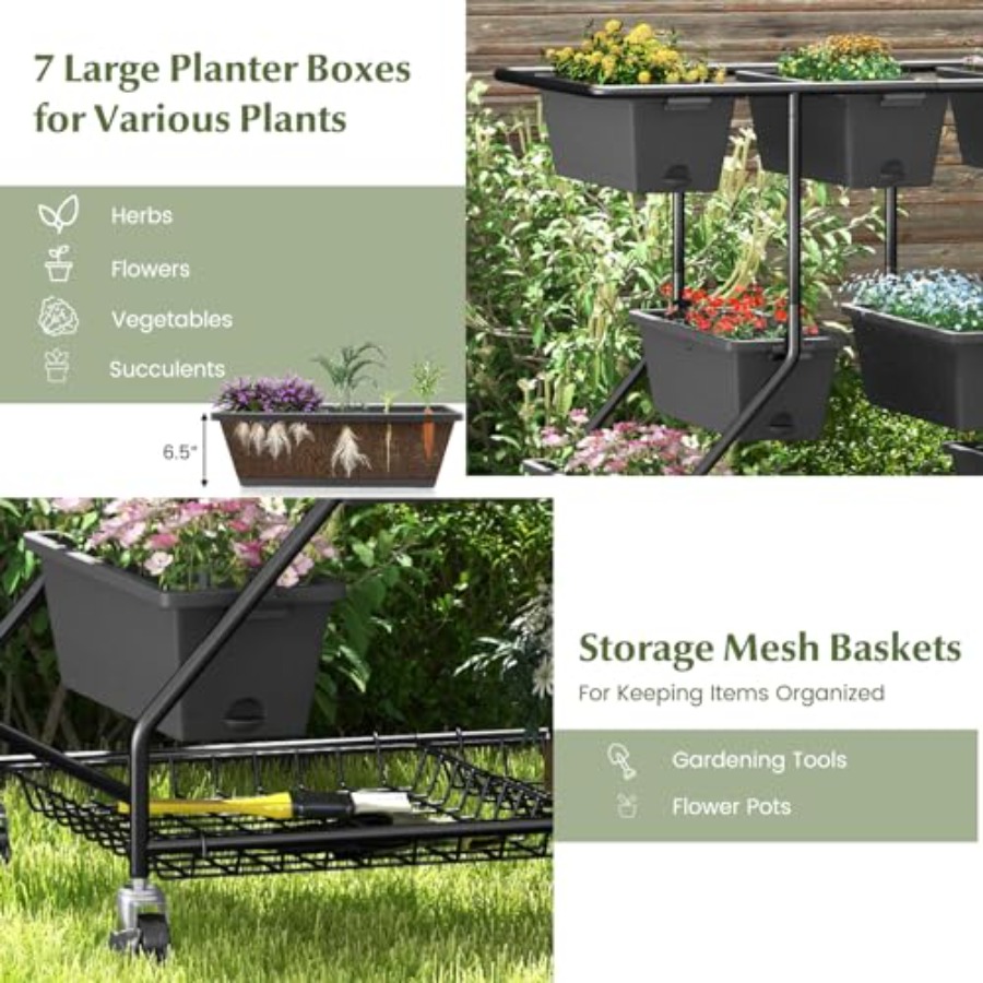 Приподнятая грядка для выращив – обзор и цена Garden Storage Box