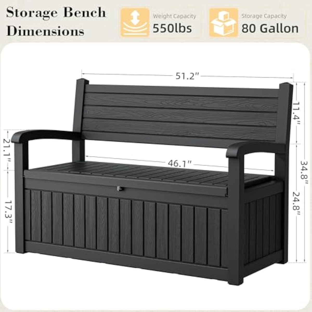 Водонепроницаемый ящик-скамья  – обзор и цена Garden Storage Box