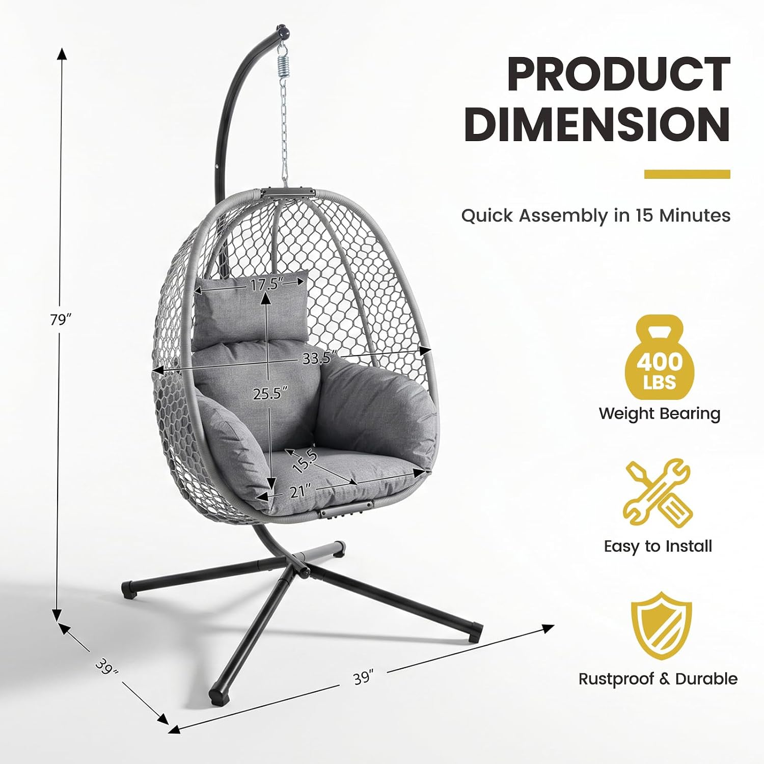 Подвесное кресло-яйцо для улиц – обзор и цена Hanging Egg Chair