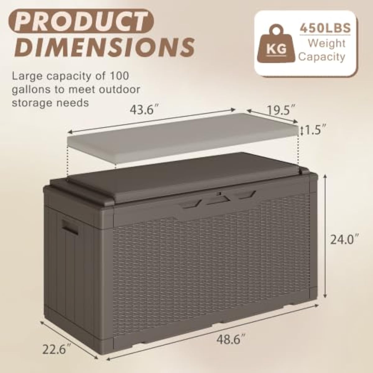 Скамейка для хранения с ящиком – обзор и цена Garden Storage Box