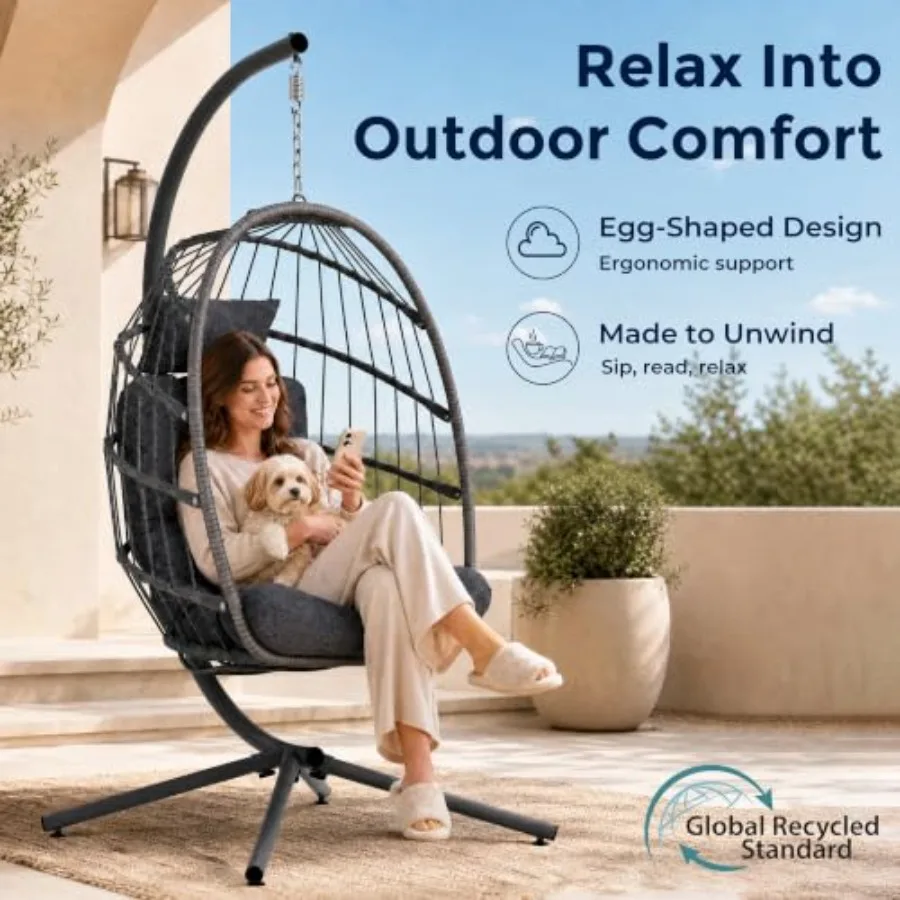 Уличное кресло-яйцо с подставк – обзор и цена Hanging Egg Chair
