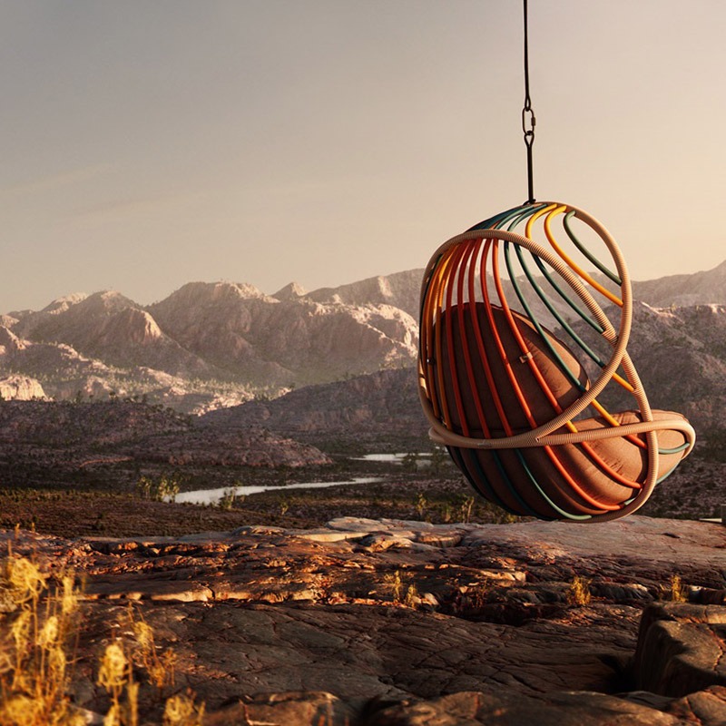 Плетеное подвесное кресло-кача – обзор и цена Hanging Egg Chair