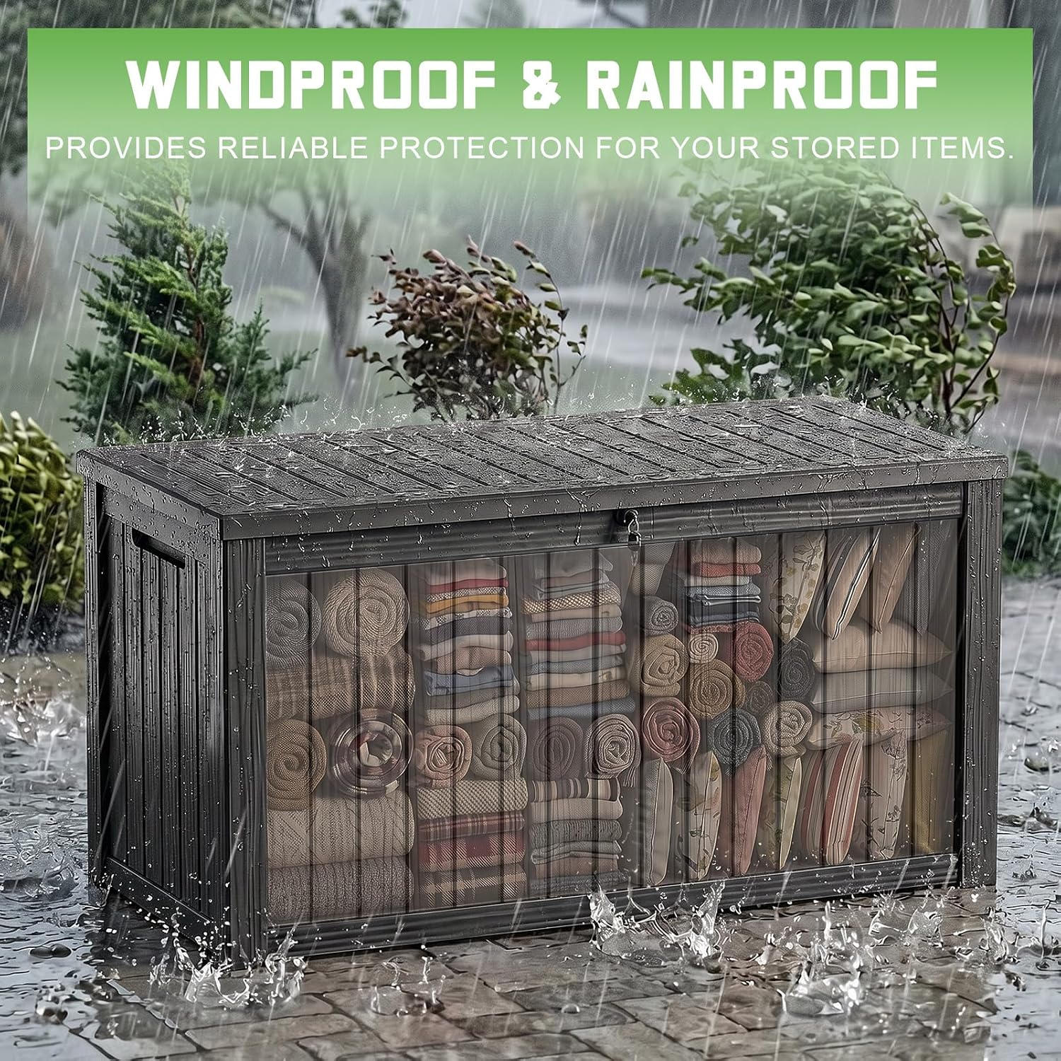 200-галлонный запираемый ящик  – обзор и цена Garden Storage Box