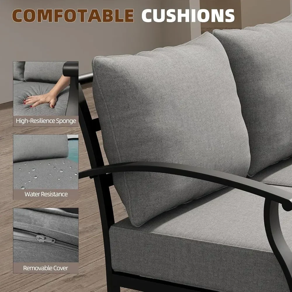 Серый металлический комплект с – обзор и цена Outdoor Furniture Rocking Chair