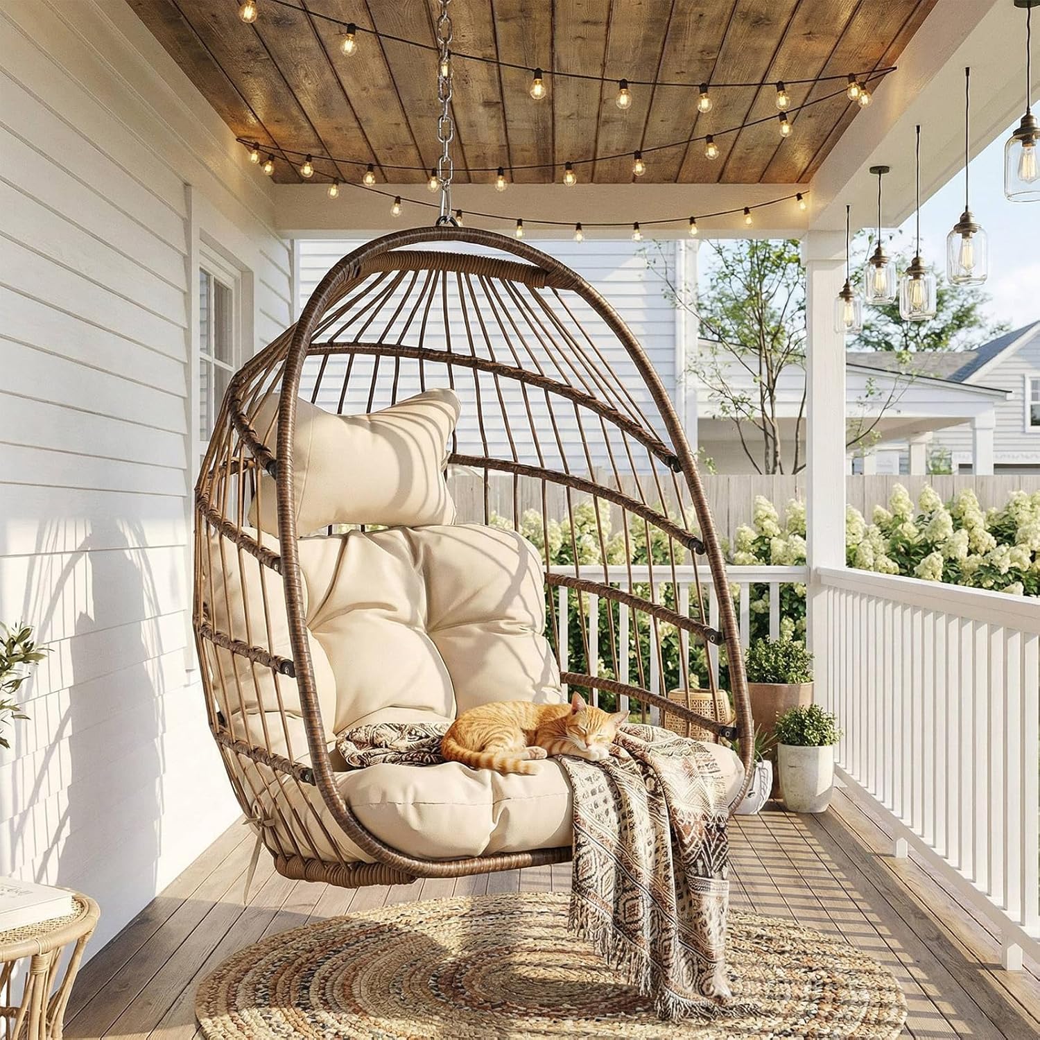Подвесное кресло-кокон для ули – обзор и цена Hanging Egg Chair
